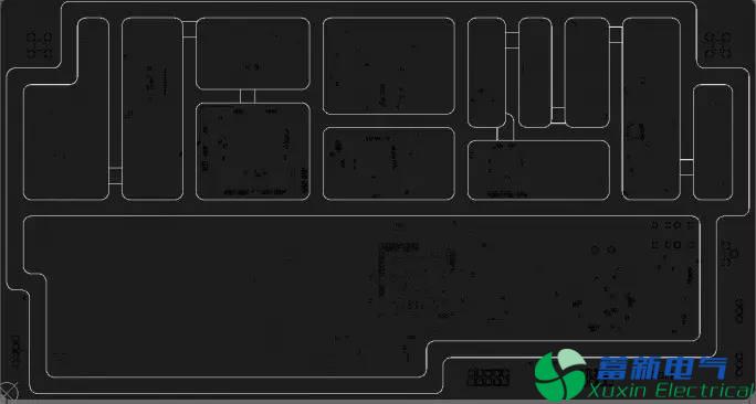 變頻電源PCB 設計完成后的結構輪廓圖